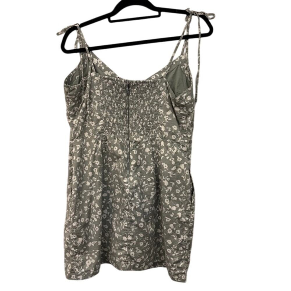Abercrombie & Fitch‎ Floral Dress Women XL Button Up Tie Straps Cottage - Picture 7 of 8